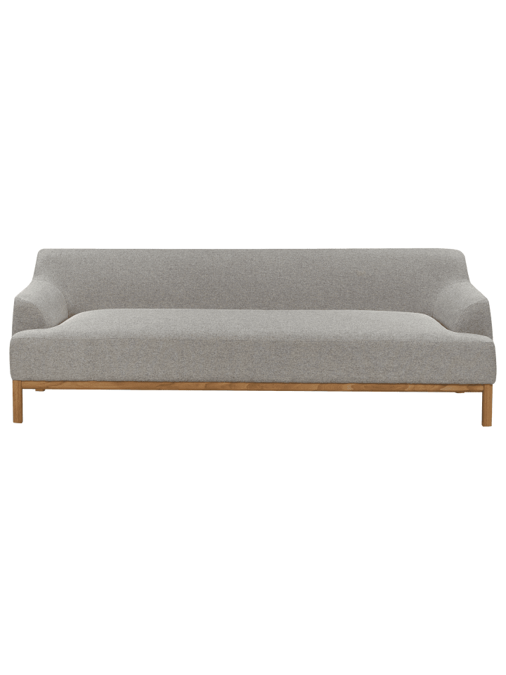 3-Sitzer Sofa SOSJO in Grau/Braun - (W) 219 x (H) 74 x (L) 83 cm