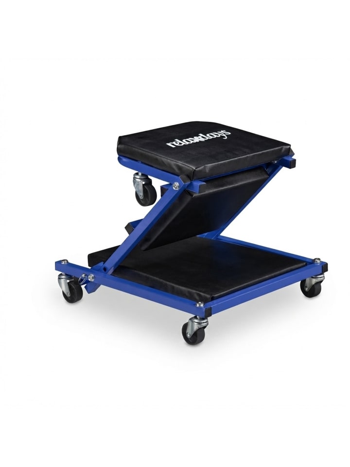 Werkstatt-Rollbrett in Schwarz/ Blau