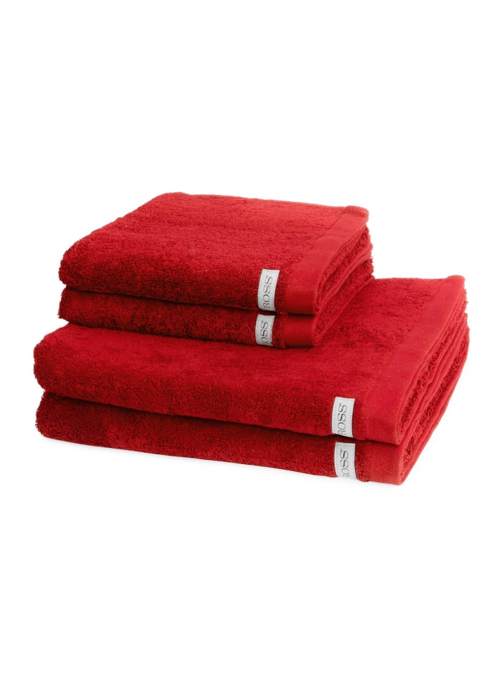 2 X Handtuch 2 X Duschtuch im Set Sinfonie in Kirsche