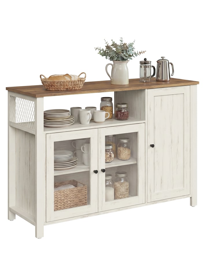 Küchenschrank Daxton in Honigbraun-Vintageweiß - (B)110 x (H)75 x (T)33 cm