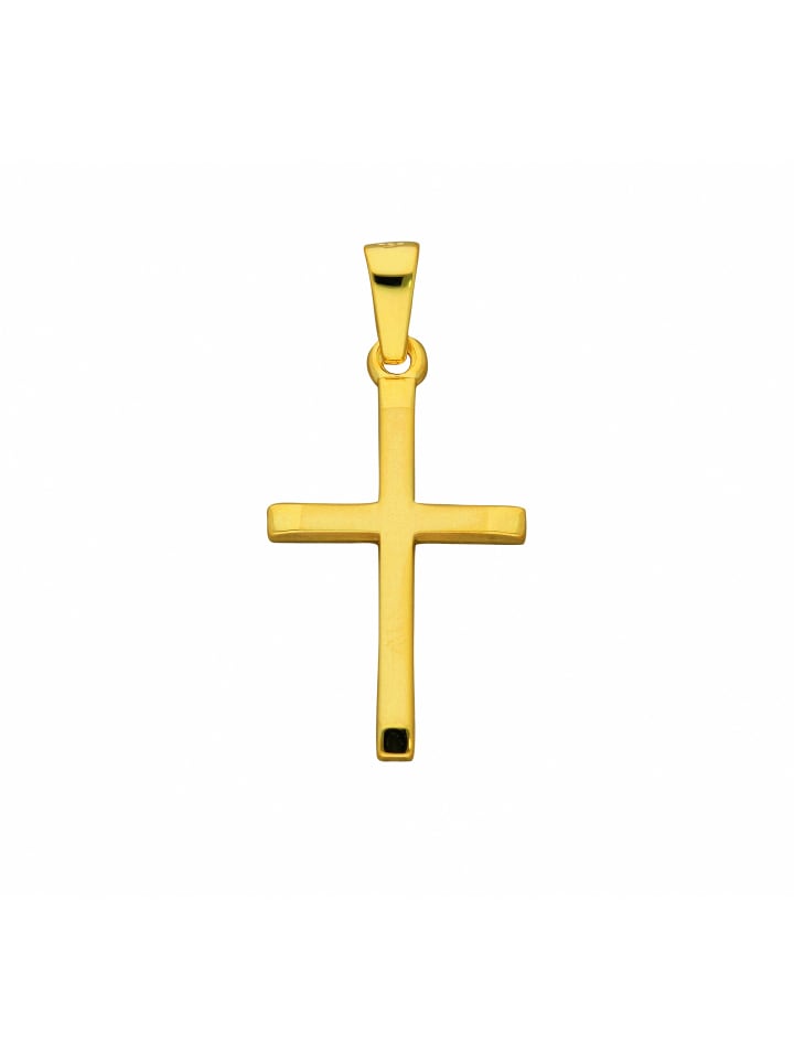 Damen & Herren 333 Gold Kreuz Anhänger in gold