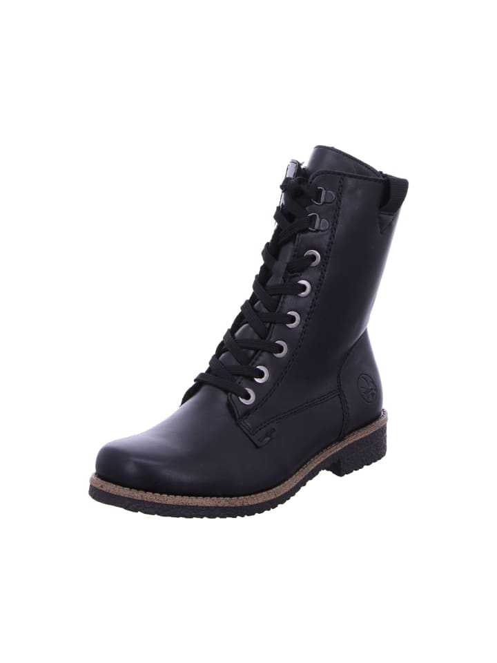 Schnürstiefeletten in schwarz