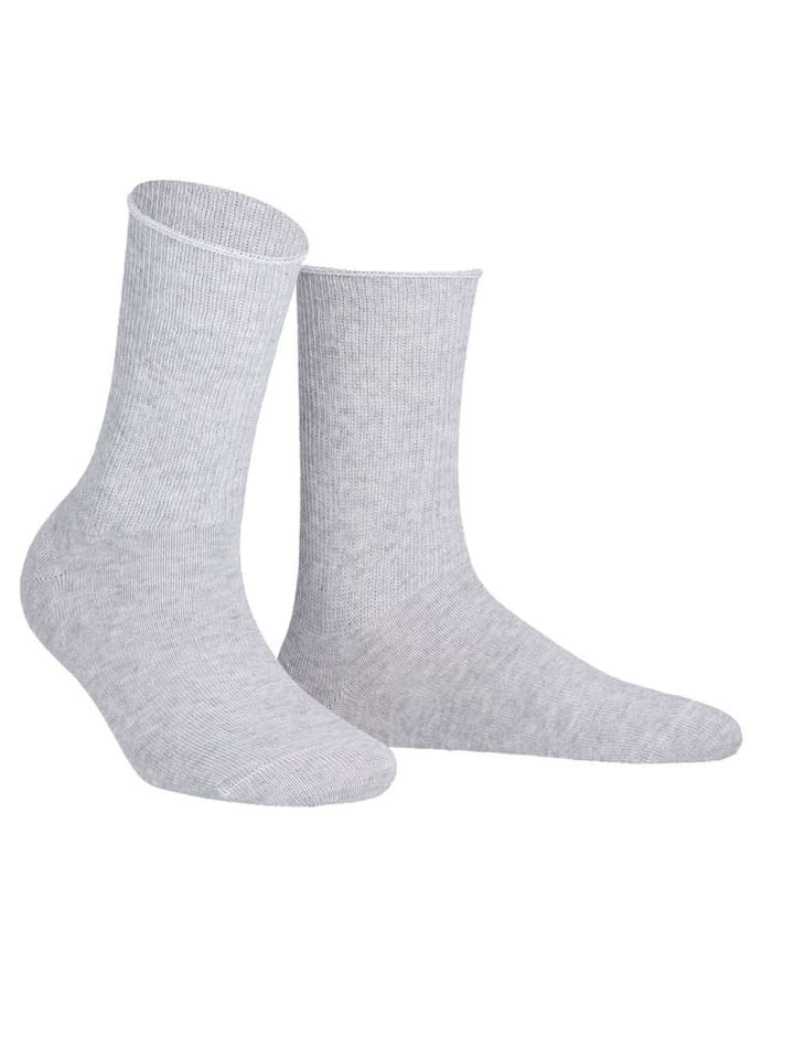 Damen Socken Organic Cotton RIB silber