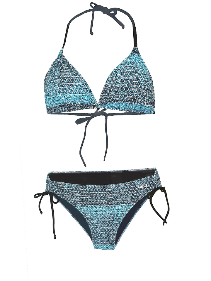 Bikinii BEactive Side Tie Triangle Bikini in türkis-schwarz