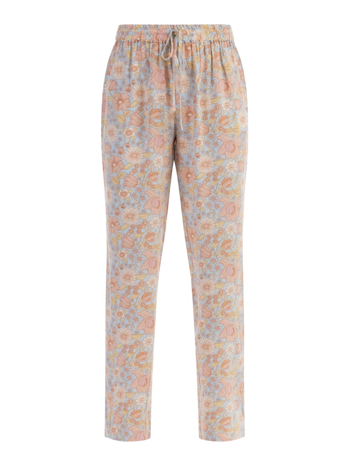 Women Stoffhose in Blau Mehrfarbig