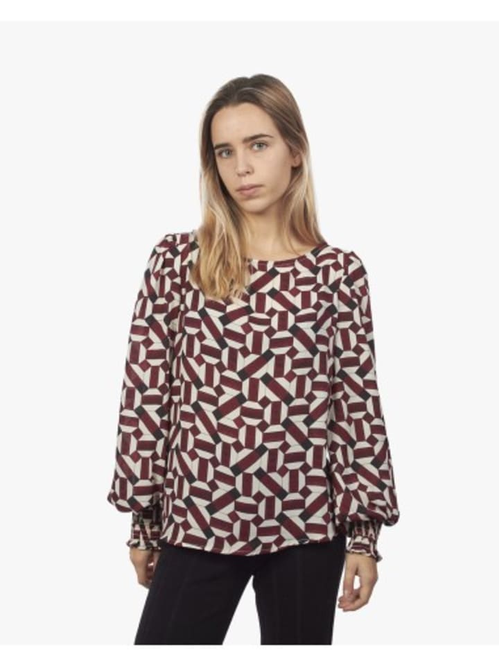 Bluse in Granat