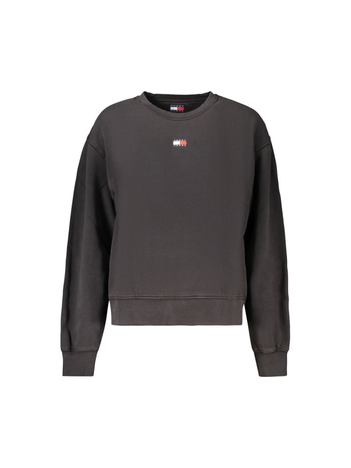 Schwarz Baumwolle Damen Sweatshirt