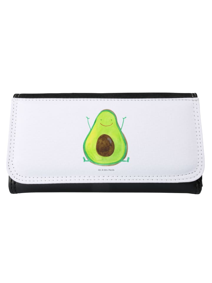 Wallet Avocado Glücklich ohne Spruch in Weiß