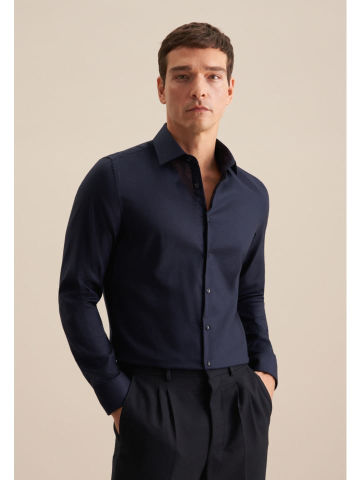 Business Hemd Slim in Dunkelblau