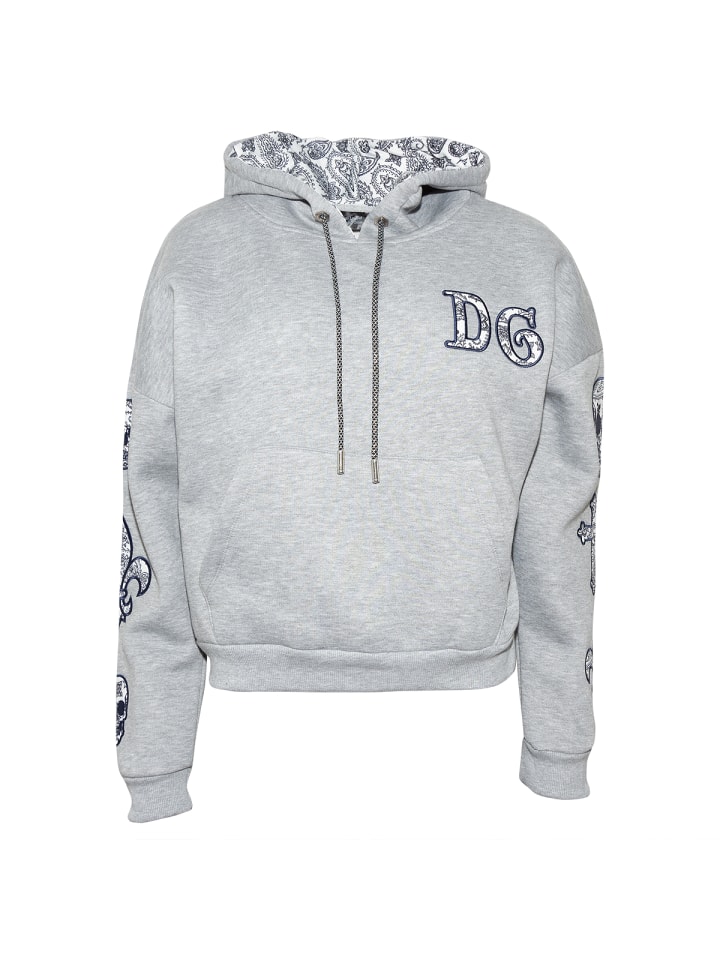 Patch Hoodie Davina Grau