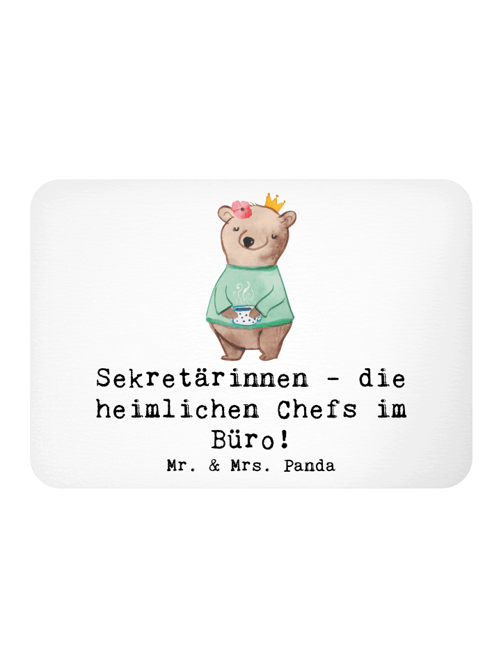 Magnet Sekretärin Chefin mit Spruch in Weiß