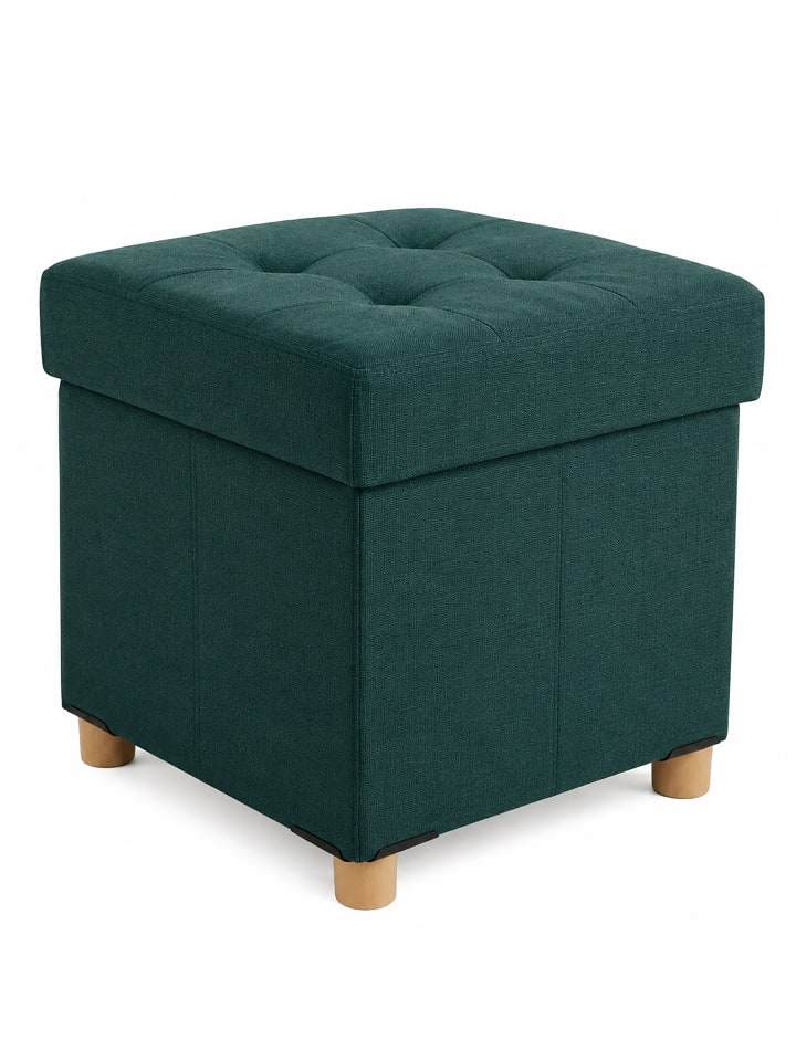 Hocker in Petrol - (B)38 x (H)8 x (T)38 cm