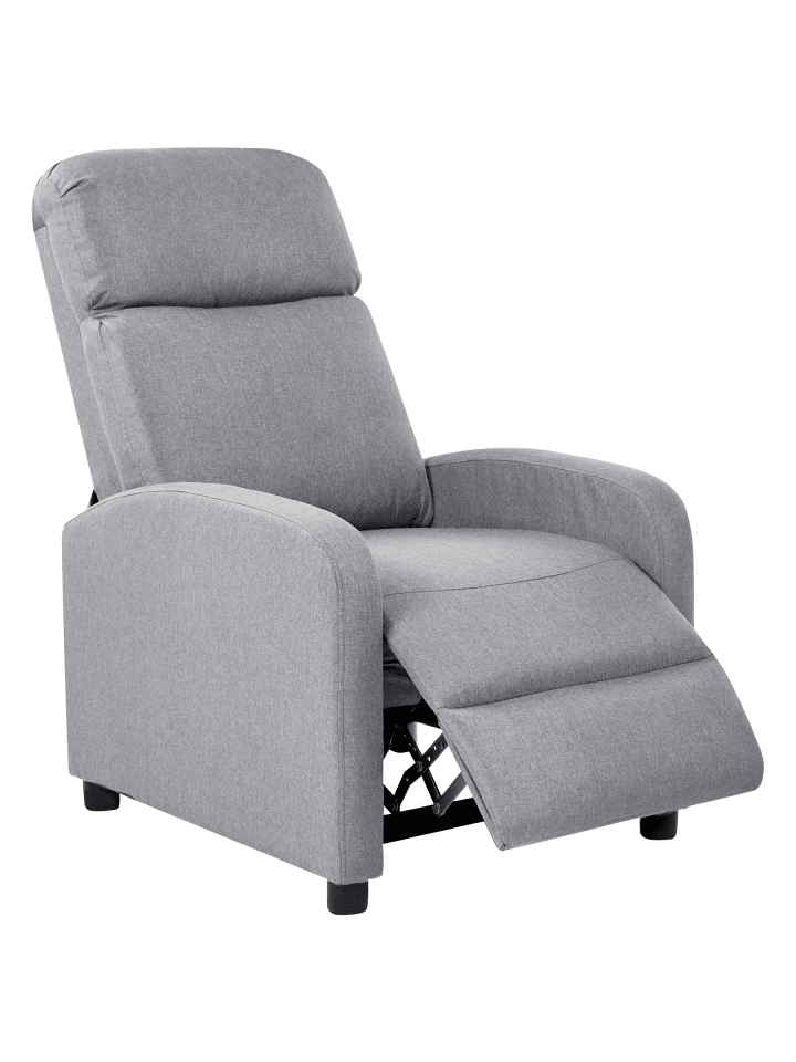 Fernsehsessel EMINENCE in Grau/Schwarz - (W) 66 x (H) 103 x (L) 74 cm