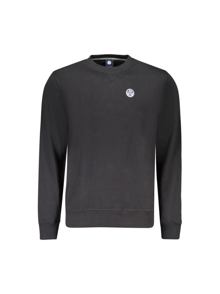 Schwarz Baumwolle Herren Sweatshirt