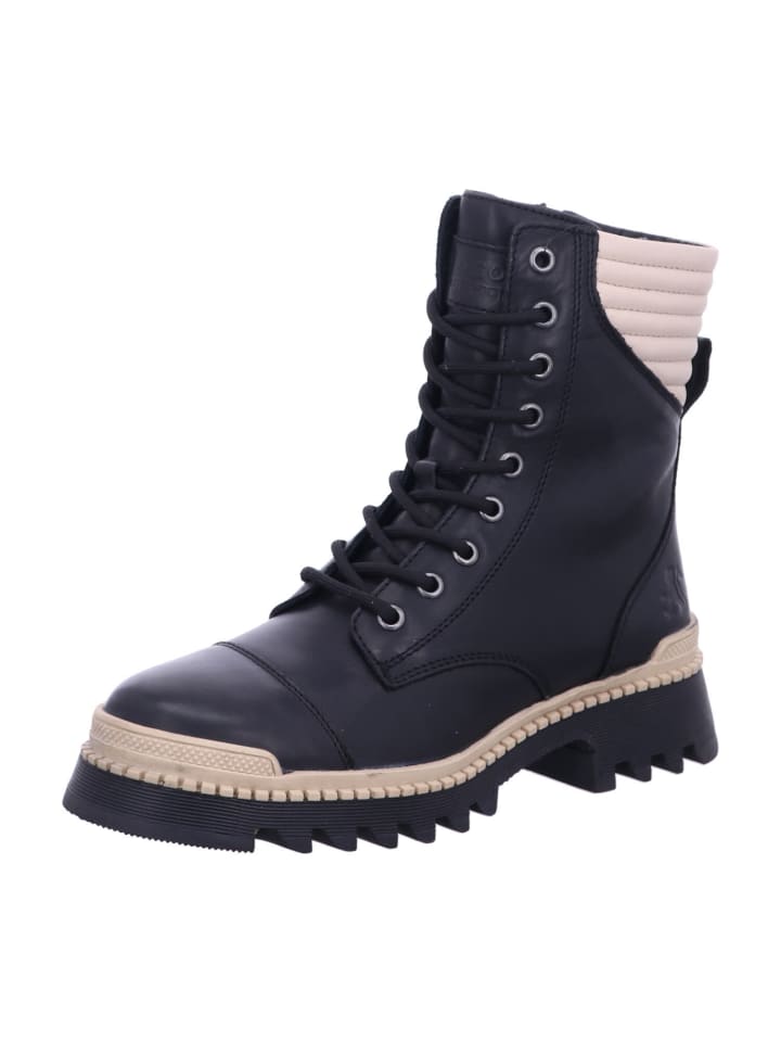 Damen Stiefel/Boots ungefüttert Damen Schnuerstiefelette in Schwarz