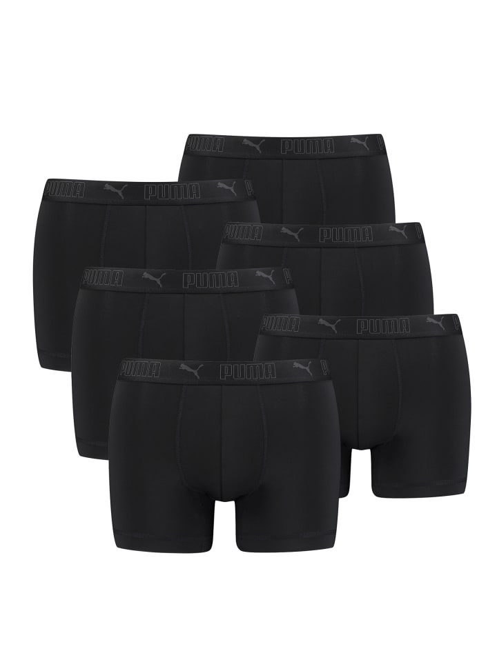 Boxershorts PUMA SPORT MICROFIBER BOXER 6P in Black