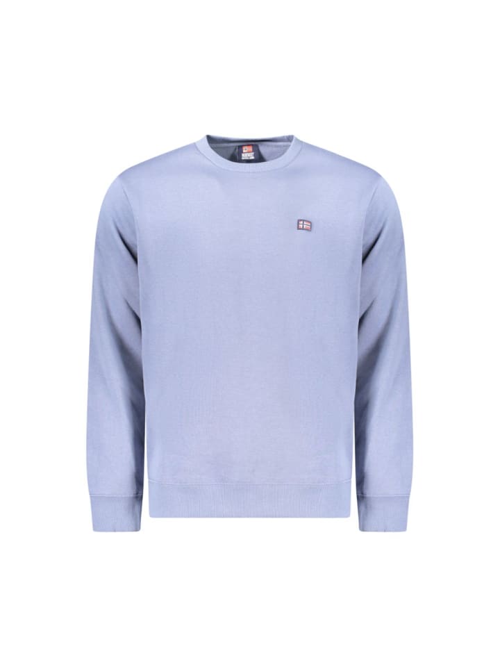 Blau Baumwolle Herren Sweatshirt