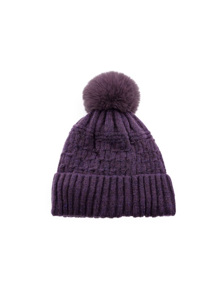 Wintermütze mit Bommel – Stylisch und Warm für die kalte Jahreszeit in Lila