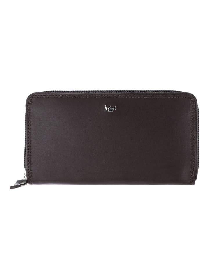 Polo Geldbörse RFID Schutz Leder 15.5 cm dunkelbraun