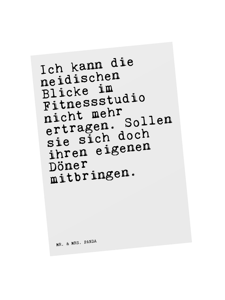 Grußkarte Ich kann die neidischen... mit Spruch in Weiß