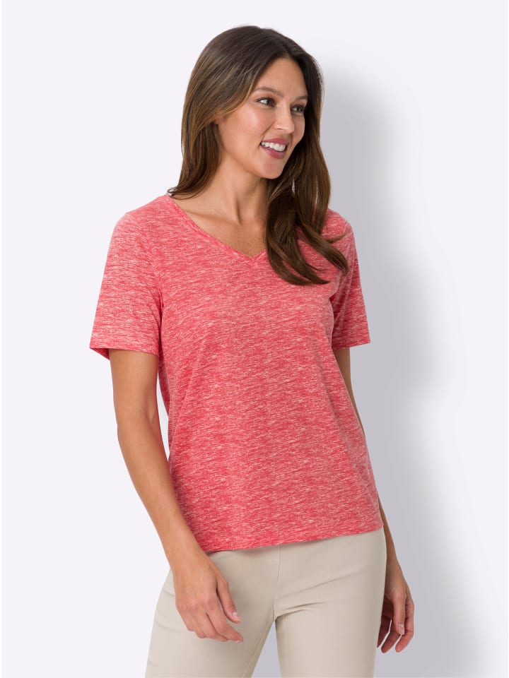 Kurzarm-Shirt in hummer-meliert