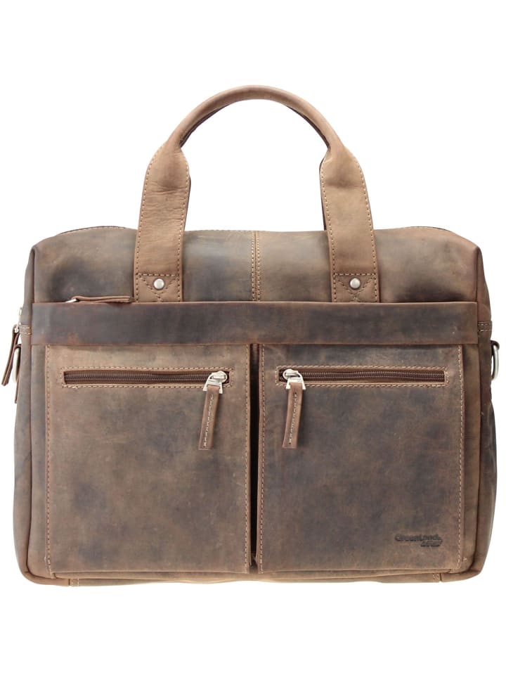 Stone Aktentasche Leder 39 cm stone