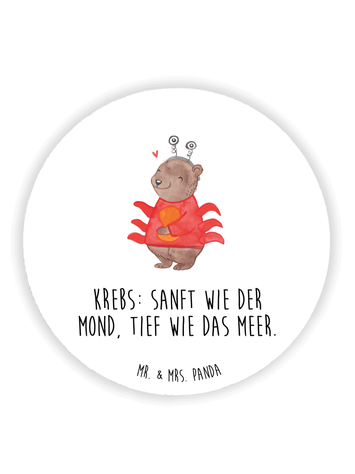 Magnet Krebs Astrologie mit Spruch in Weiß