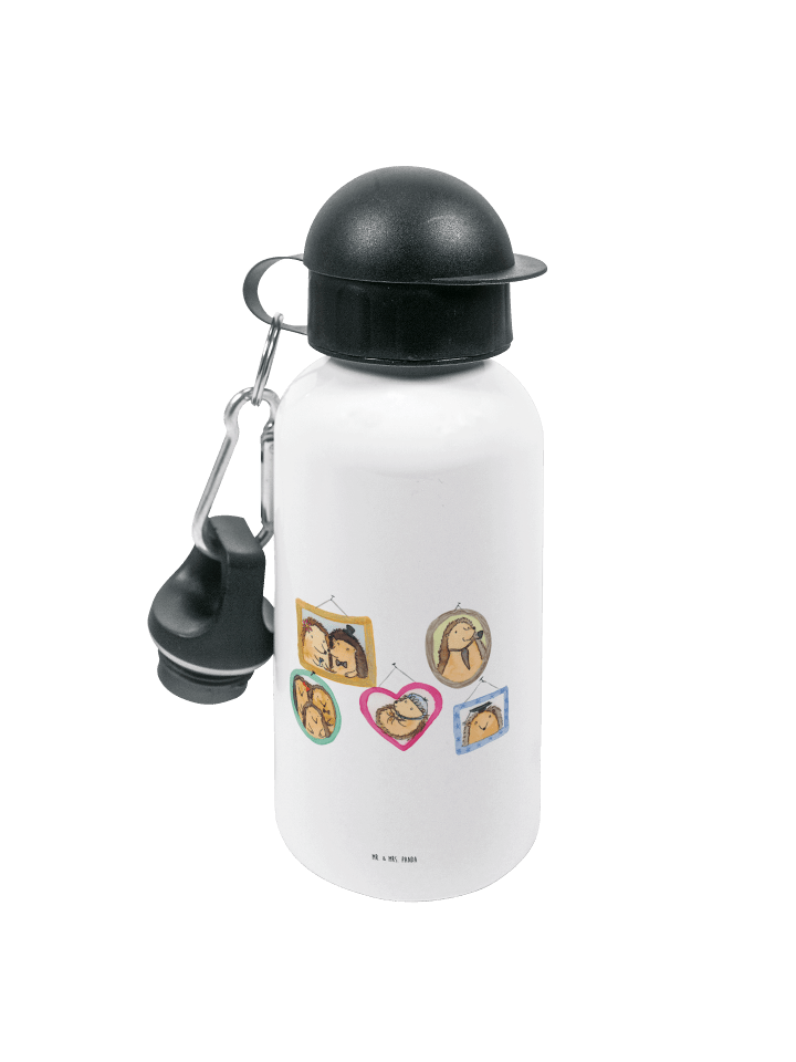 Trinkflasche Igel Familie ohne Spruch in Weiß