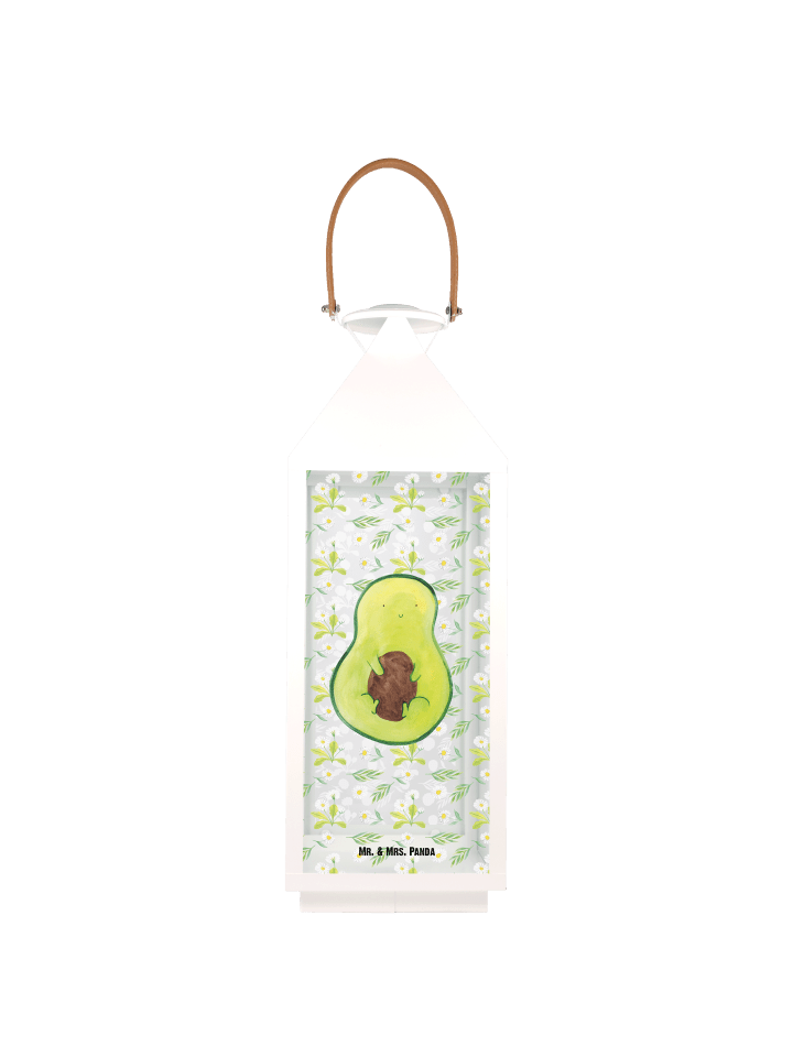 Laterne Deko Avocado Kern ohne Spruch in Transparent