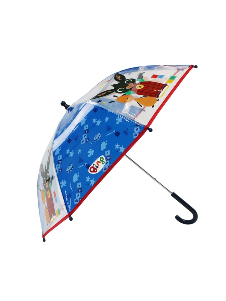 Bing Stockregenschirm 73 cm Durchmesser, Ideal für Kinder in Blau