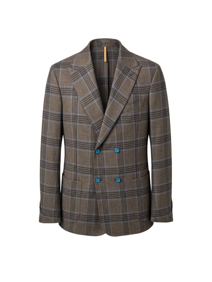 Braun Baumwolle Herren Jacke