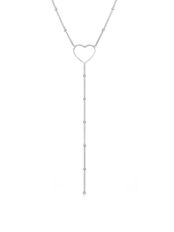 Halskette 925 Sterling Silber Herz in Silber