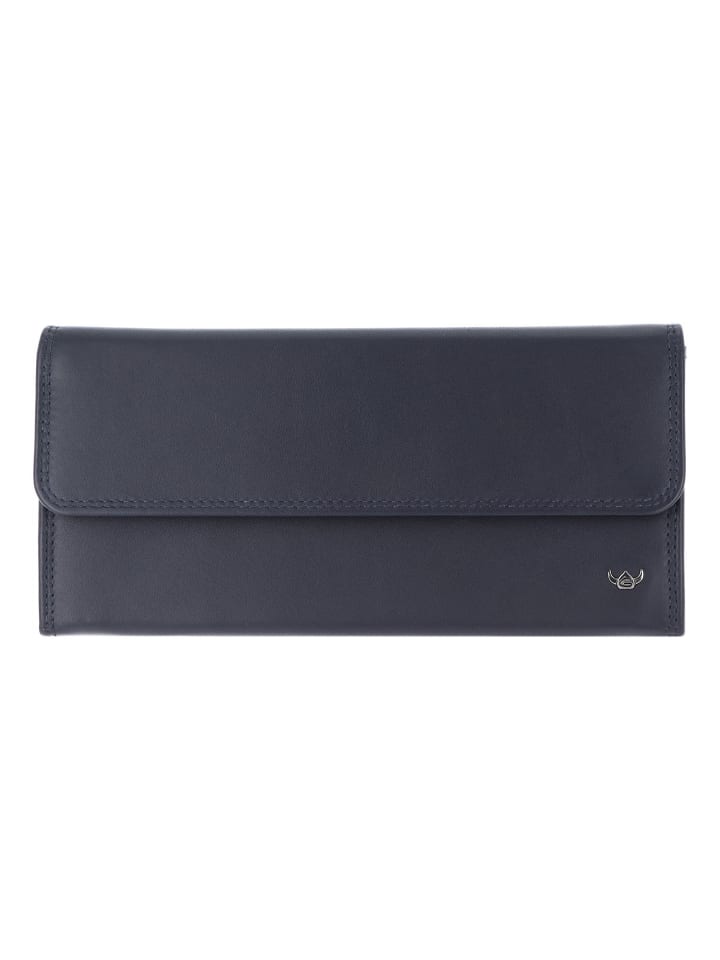 Polo Geldbörse RFID Schutz Leder 19.5 cm marineblau