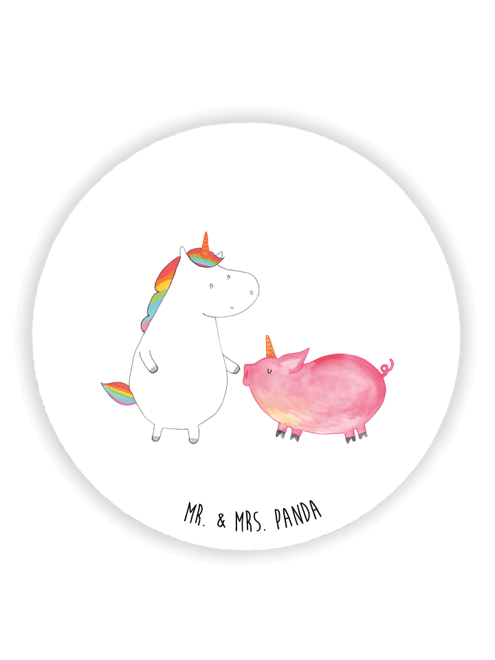 whiteboardmagnet Einhorn Schwein ohne Spruch in Weiß