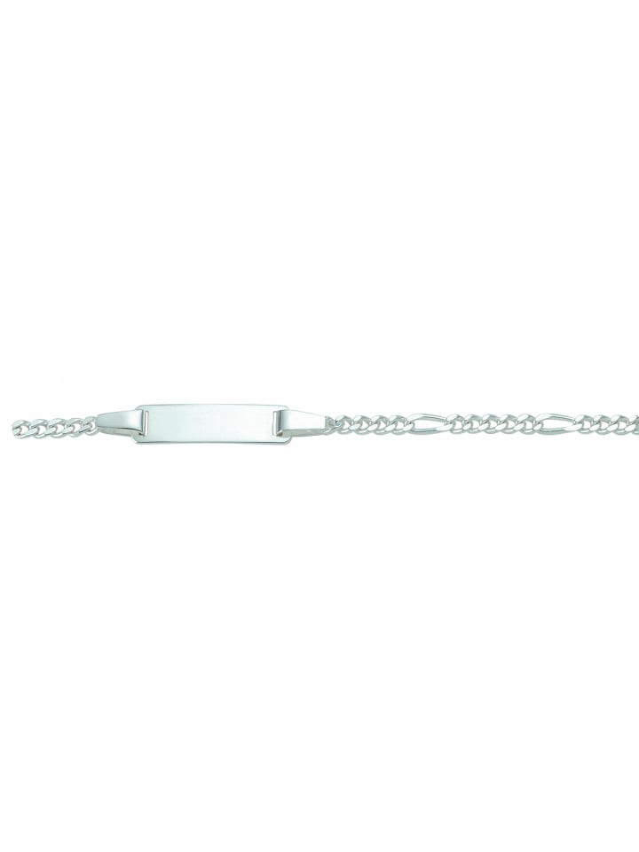 Damen 925 Silber Figaro Armband 14 cm Ø 2,4 mm in silber