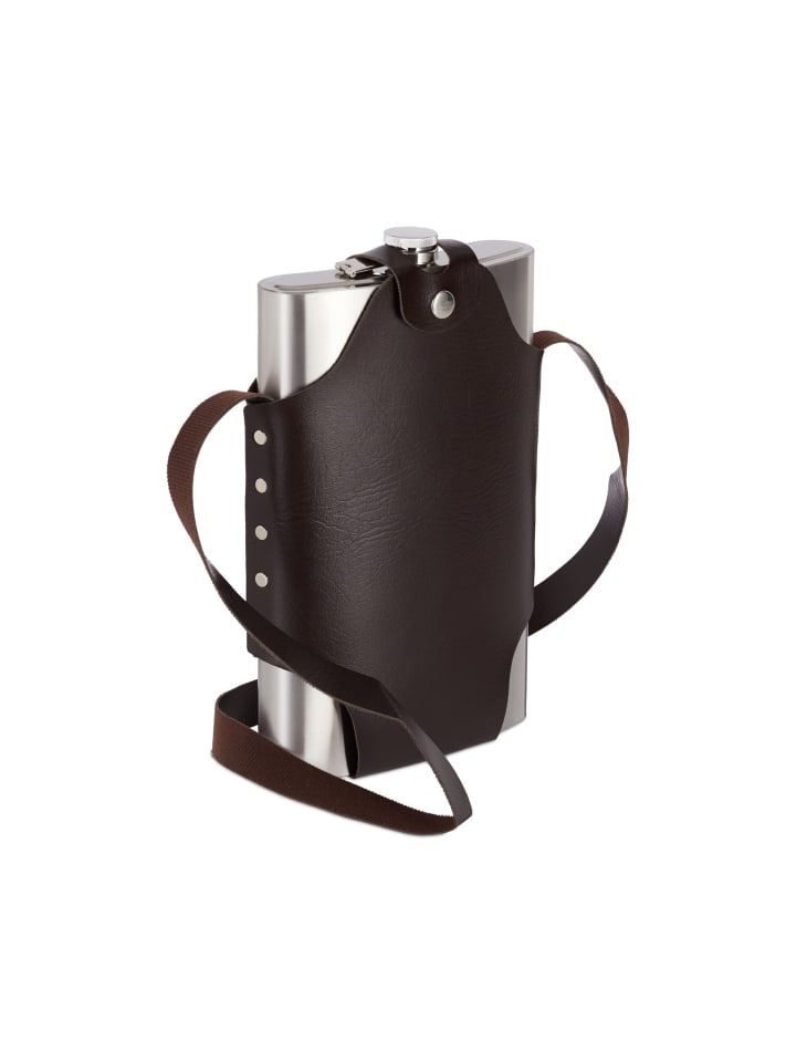 5x Flachmann in Silber - 1,8 l