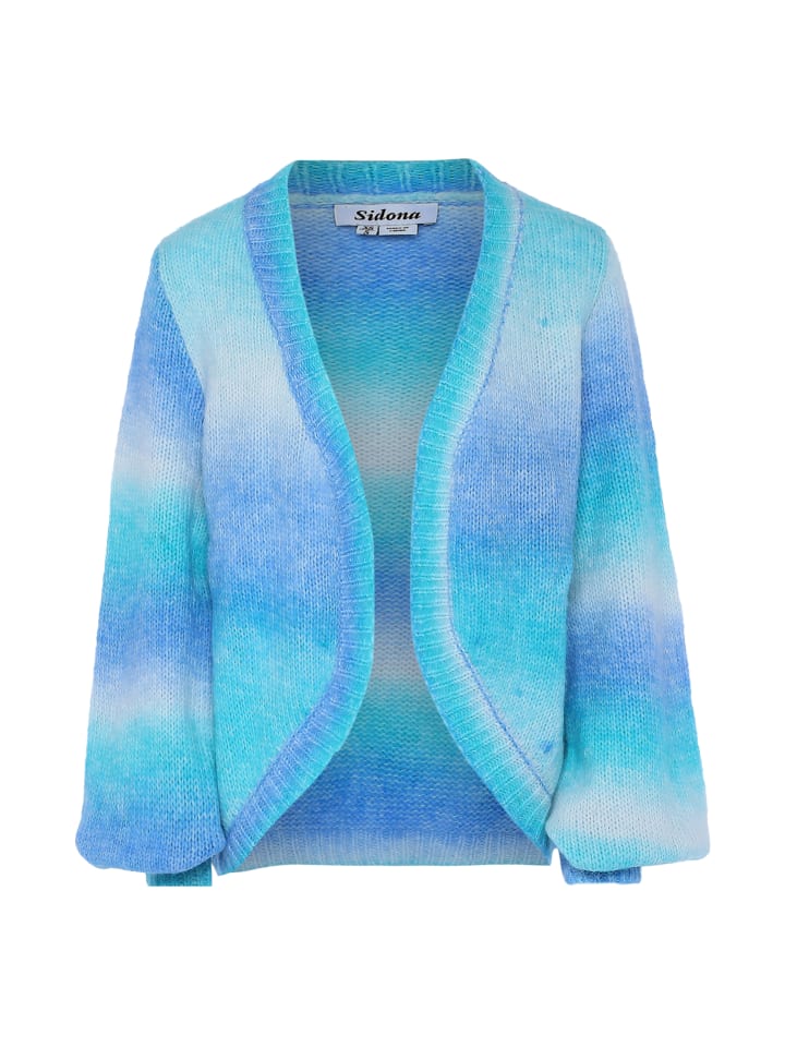Women Cardigan in Blau Mehrfarbig