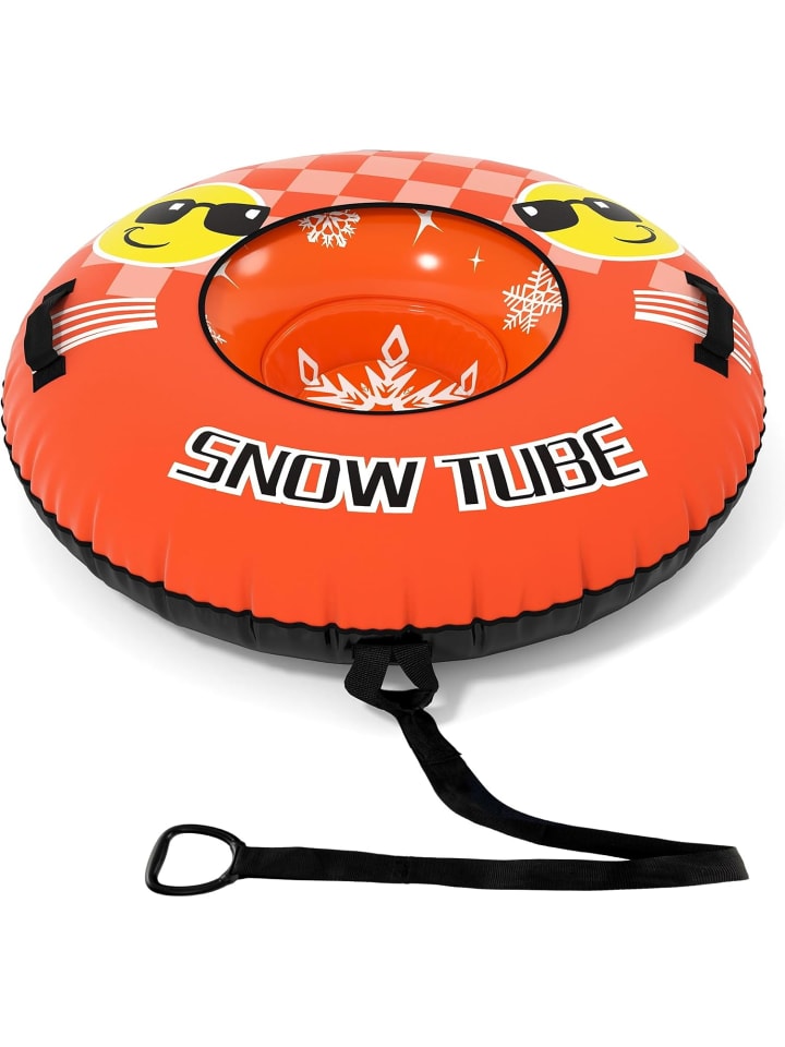 Aufblasbar Schneereifen 107cm Snowtube in Orange