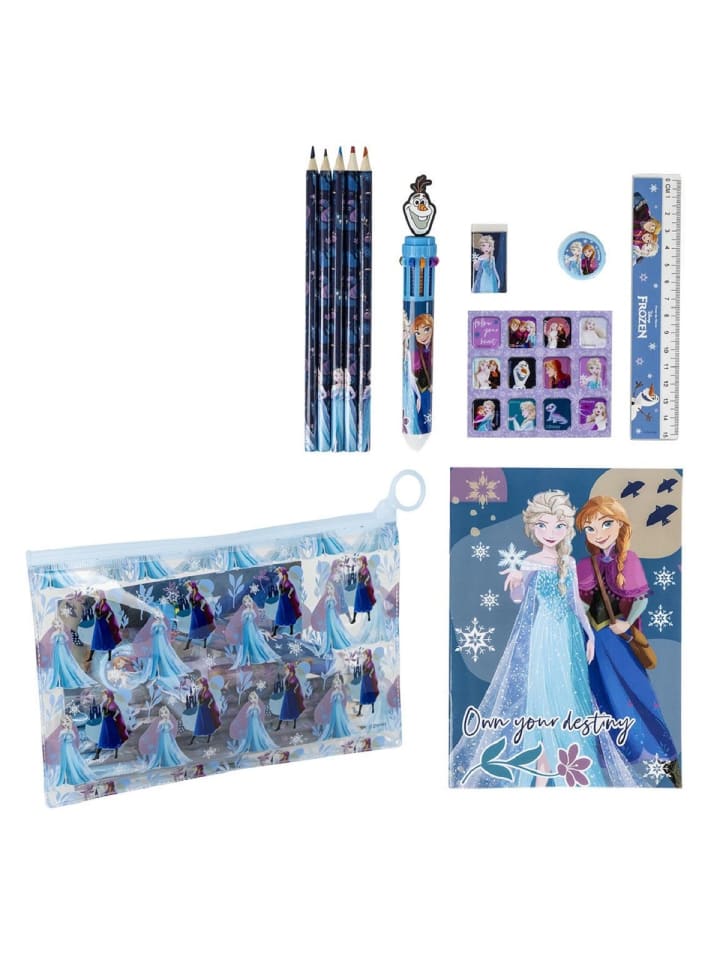 Frozen Schreibwaren-Set für Kinder in Blau