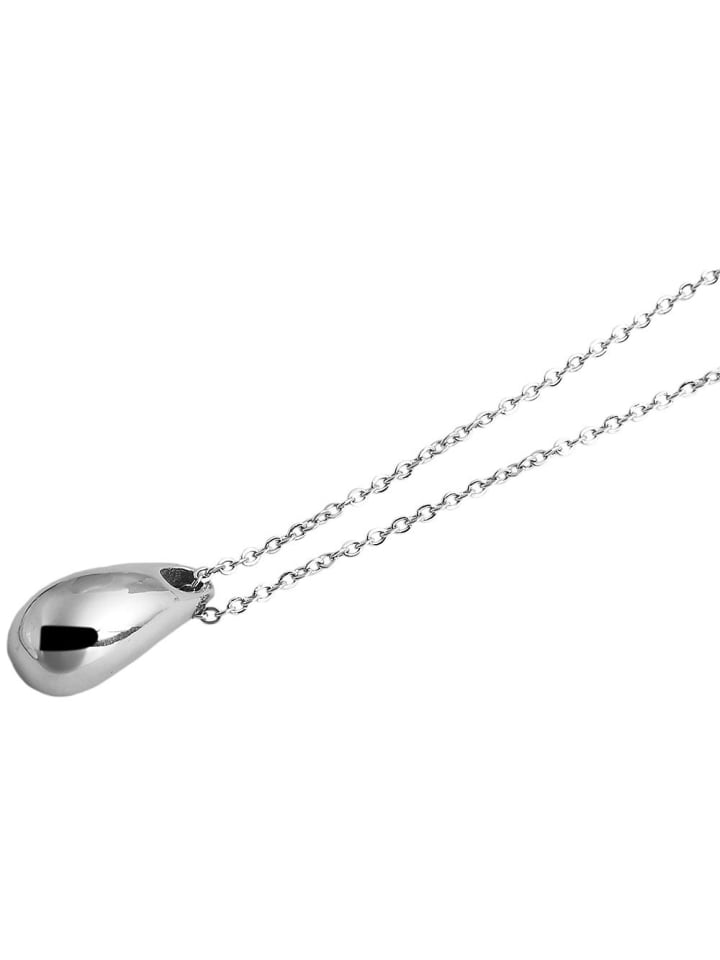 Damen Halskette – Ankerkette aus Edelstahl 45 cm in silber