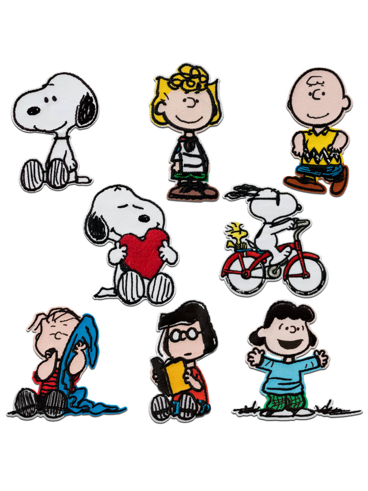 Snoopy Set 8 StückApplikation Bügelbild inBunt