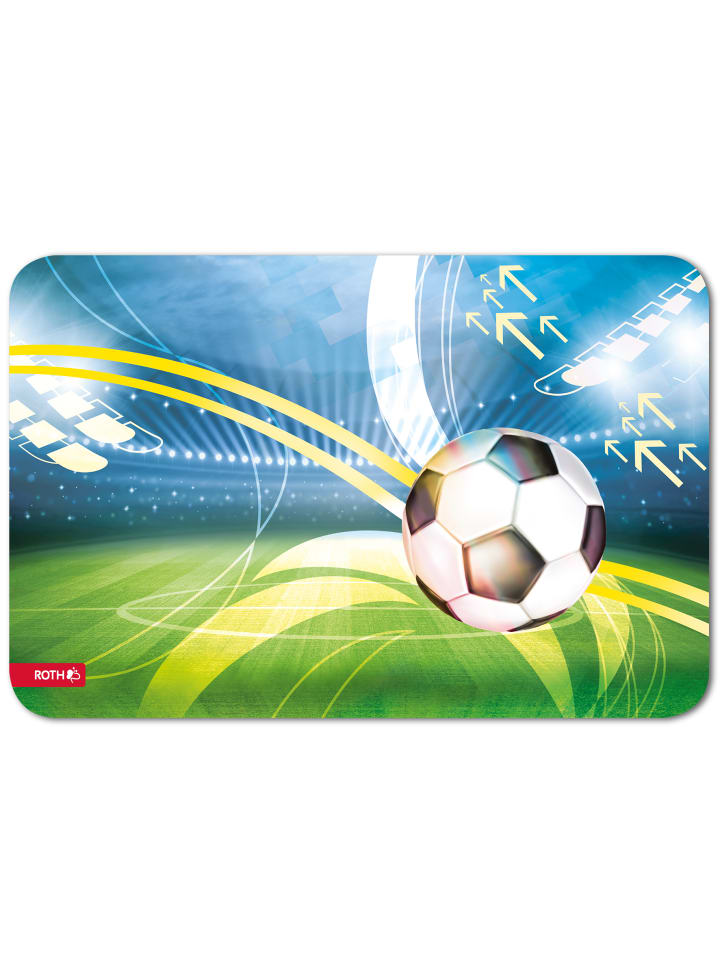 Schreibtisch- und Malunterlage Fußball in Bunt