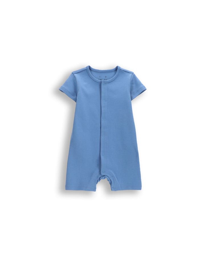 Kurzbeiniger Baumwollstrampler in blau