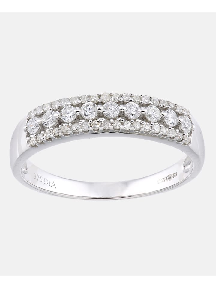 Eternity-Ring aus 375 Weißgold mit 0.33 Karat Diamant