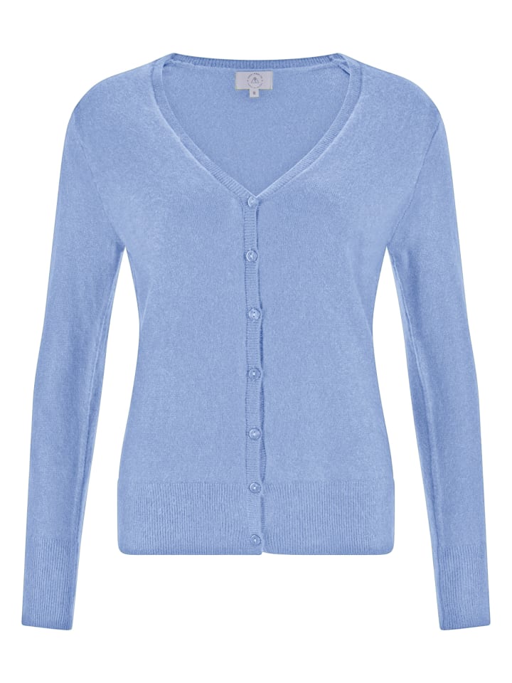 Cardigan V-Ausschnitt in Hellblau