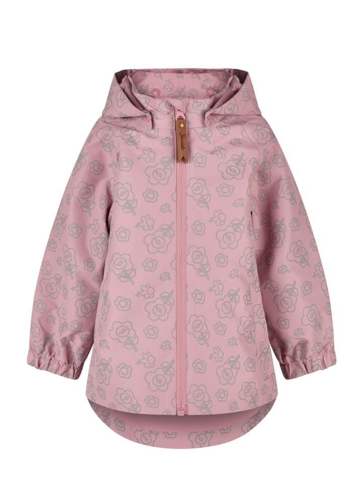 Regenjacke gefüttert Blume in rosa