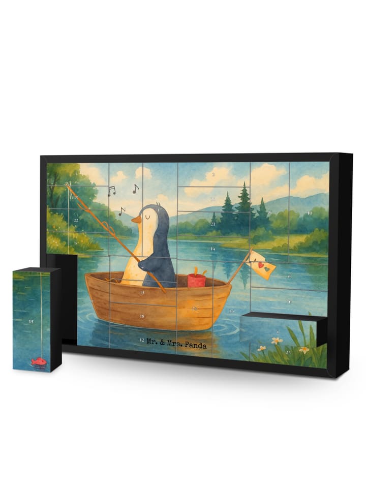 Adventskalender Pinguin Angelboot Design ohne S... in Weiß