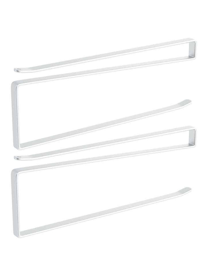 2x Papierrollenhalterung in Z-Form in Weiß
