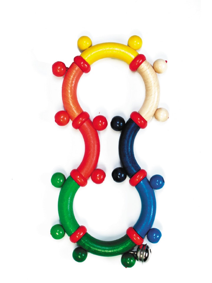 Holzrassel "Motorik 8" in Bunt