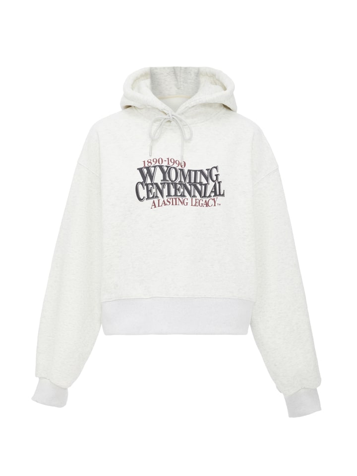 Damen Kapuzenpulli in Weiss Melange